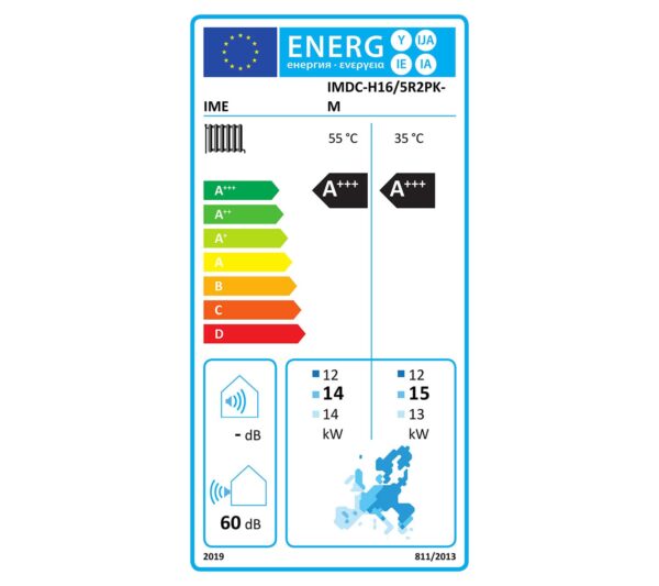 energetický štítok tepelné čerpadlo monoblok 16 kW