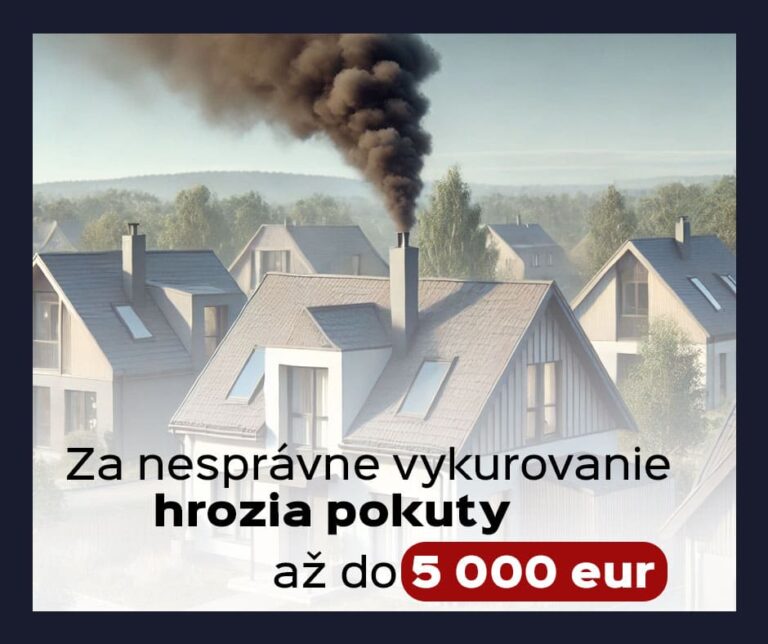 z komína domu vychádza čierny dym